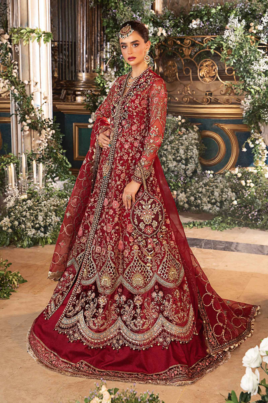 Maria.B | Embroidered Organza Suit'24 available at Lebaasonline. The largest stockiest of M.prints Dresses in the UK. Shop Maria B Clothes Pakistani wedding. Maria B Chiffons, Mprints, Maria B Sateen Embroidered on discounted price in UK USA Manchester London Australia Belgium UAE France Germany Birmingham on Sale.