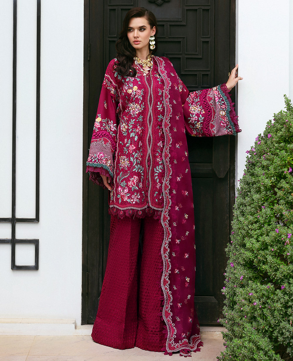Buy Republic Womenswear | KALANI EID Luxury Lawn '25 | AYLA (D2-A) wear for the Pakistani look. The heavy embroidery salwar kameez, Designer designs of Republic women's wear, Maria B, Asim Jofa, Crimson are available in our Pakistani designer boutique. Get Velvet suits in UK USA, UAE, France from Lebaasonline @ Sale Prize.
