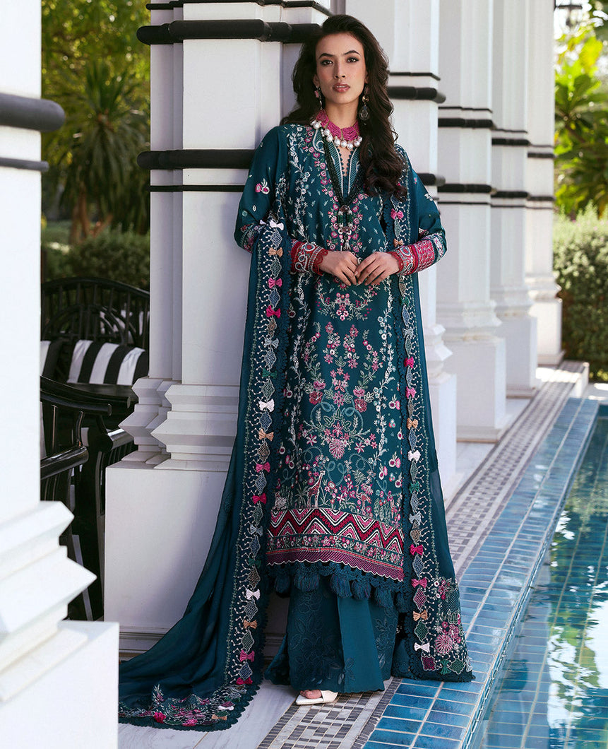 Buy Republic Womenswear | KALANI EID Luxury Lawn '25 | Selene (D6-A) wear for the Pakistani look. The heavy embroidery salwar kameez, Designer designs of Republic women's wear, Maria B, Asim Jofa, Crimson are available in our Pakistani designer boutique. Get Velvet suits in UK USA, UAE, France from Lebaasonline @ Sale Prize.