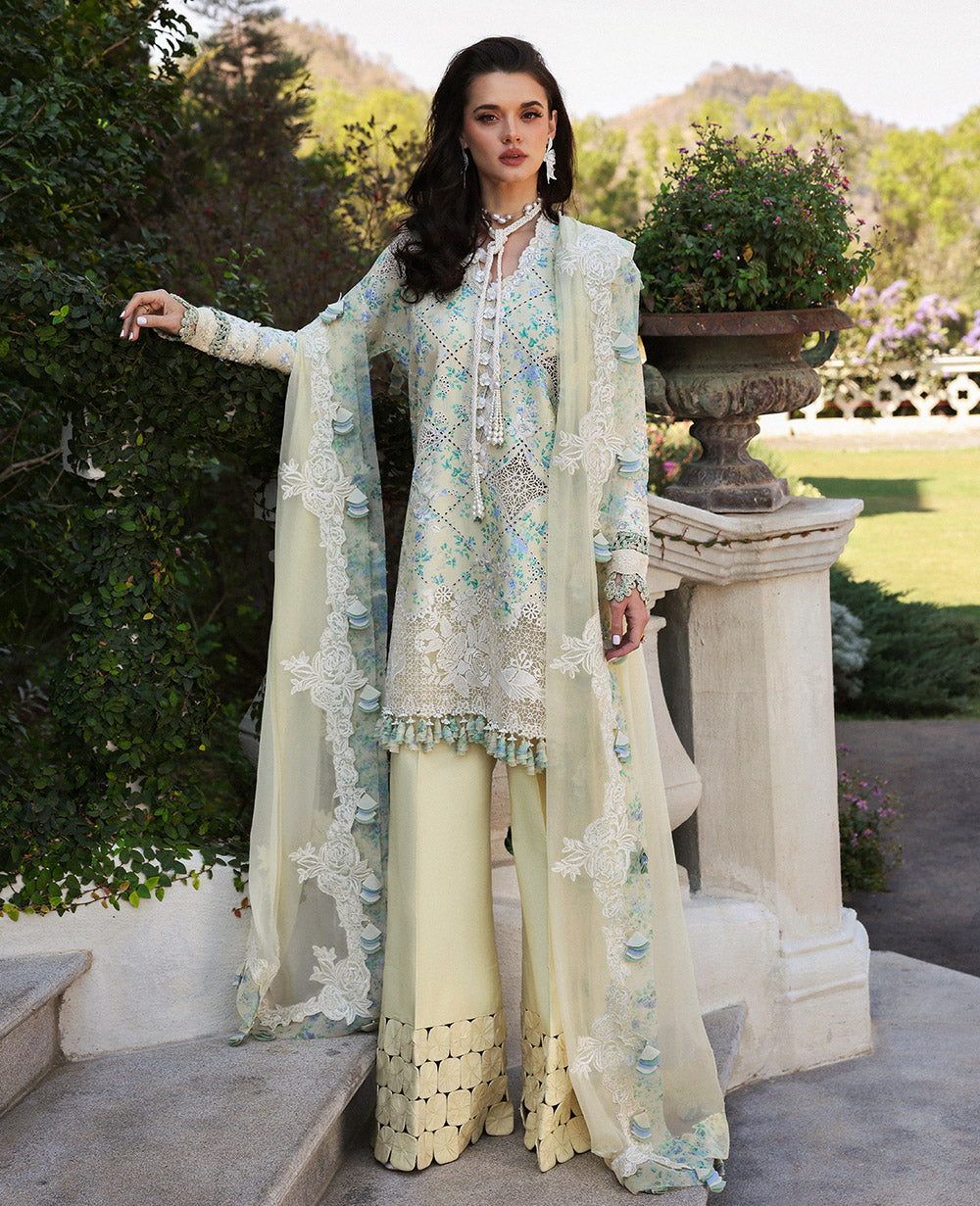Buy Republic Womenswear | KALANI EID Luxury Lawn '25 | ZURI (D8-A) wear for the Pakistani look. The heavy embroidery salwar kameez, Designer designs of Republic women's wear, Maria B, Asim Jofa, Crimson are available in our Pakistani designer boutique. Get Velvet suits in UK USA, UAE, France from Lebaasonline @ Sale Prize.
