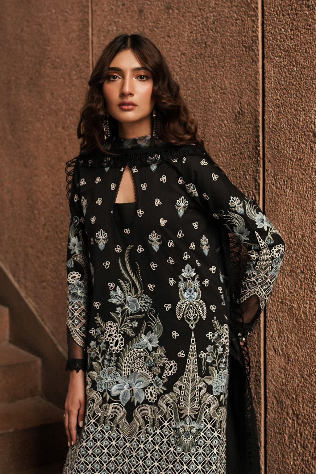 AFROZEH | Chikankari Lawn '24 | Caviar - LebaasOnline 