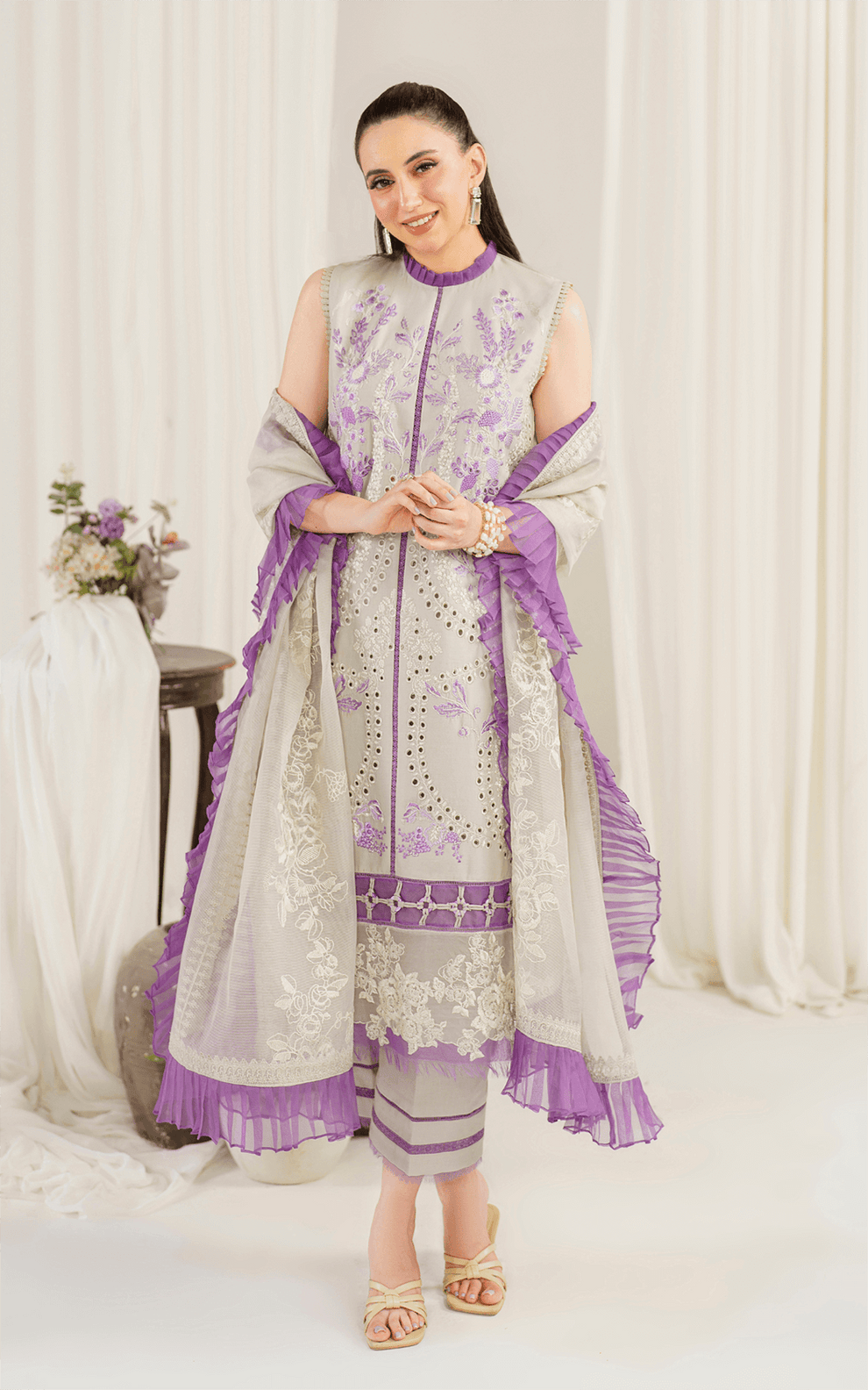 Buy ASIFA & NABEEL | Pretty in Pink Limited Edition LAWN INDIAN PAKISTANI DESIGNER DRESSES & READY TO WEAR PAKISTANI CLOTHES. Buy ASIFA & NABEEL Collection of Summer Lawn, Original Pakistani Designer Clothing, Unstitched & Stitched suits for women. Next Day Delivery in the UK. Express shipping to USA, France, Germany & Australia.