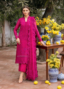 GULAAL | Reverie Unstitched Embroidered Chiffon '25 Pakistani designer dress is available @lebaasonline. The Pakistani Wedding dresses of Maria B, Gulaal can be customized for Bridal/party wear. Get express shipping in UK, USA, France, Germany for Asian Outfits USA. Maria B Sale online can be availed here!!