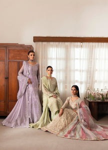 GULAAL | Reverie Unstitched Embroidered Chiffon '25 Pakistani designer dress is available @lebaasonline. The Pakistani Wedding dresses of Maria B, Gulaal can be customized for Bridal/party wear. Get express shipping in UK, USA, France, Germany for Asian Outfits USA. Maria B Sale online can be availed here!!