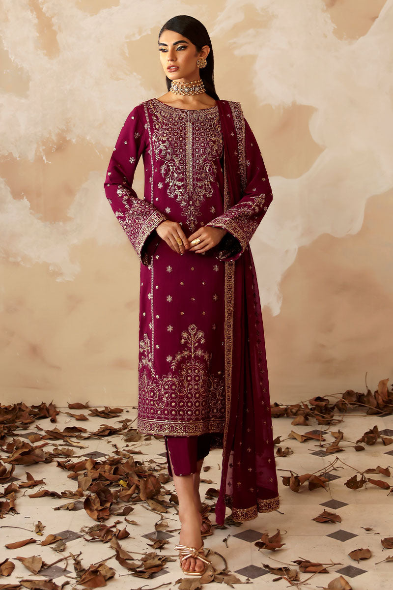 GULAAL | Shehrnaaz Raw Silk Pakistani designer dress is available @lebaasonline. The Pakistani Wedding dresses of Maria B, Gulaal can be customized for Bridal/party wear. Get express shipping in UK, USA, France, Germany for Asian Outfits USA. Maria B Sale online can be availed here!!