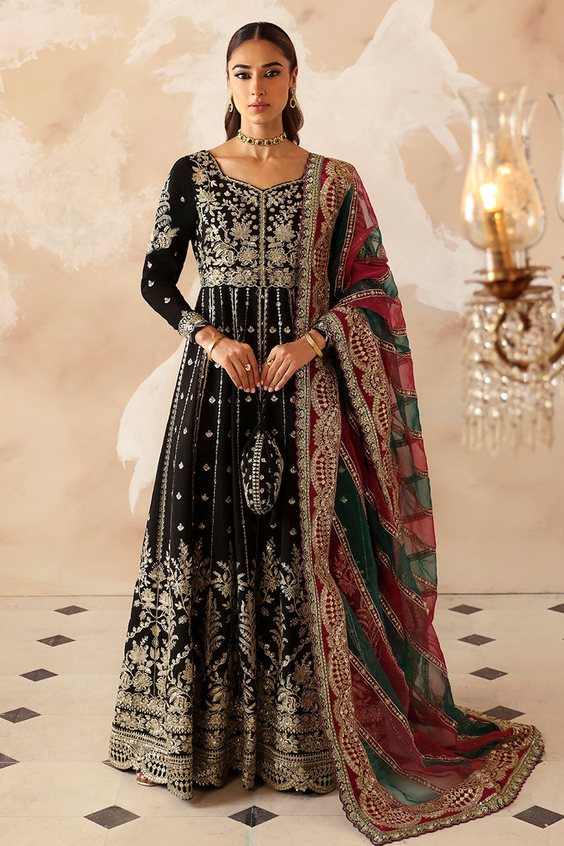 GULAAL | Shehrnaaz Raw Silk Pakistani designer dress is available @lebaasonline. The Pakistani Wedding dresses of Maria B, Gulaal can be customized for Bridal/party wear. Get express shipping in UK, USA, France, Germany for Asian Outfits USA. Maria B Sale online can be availed here!!