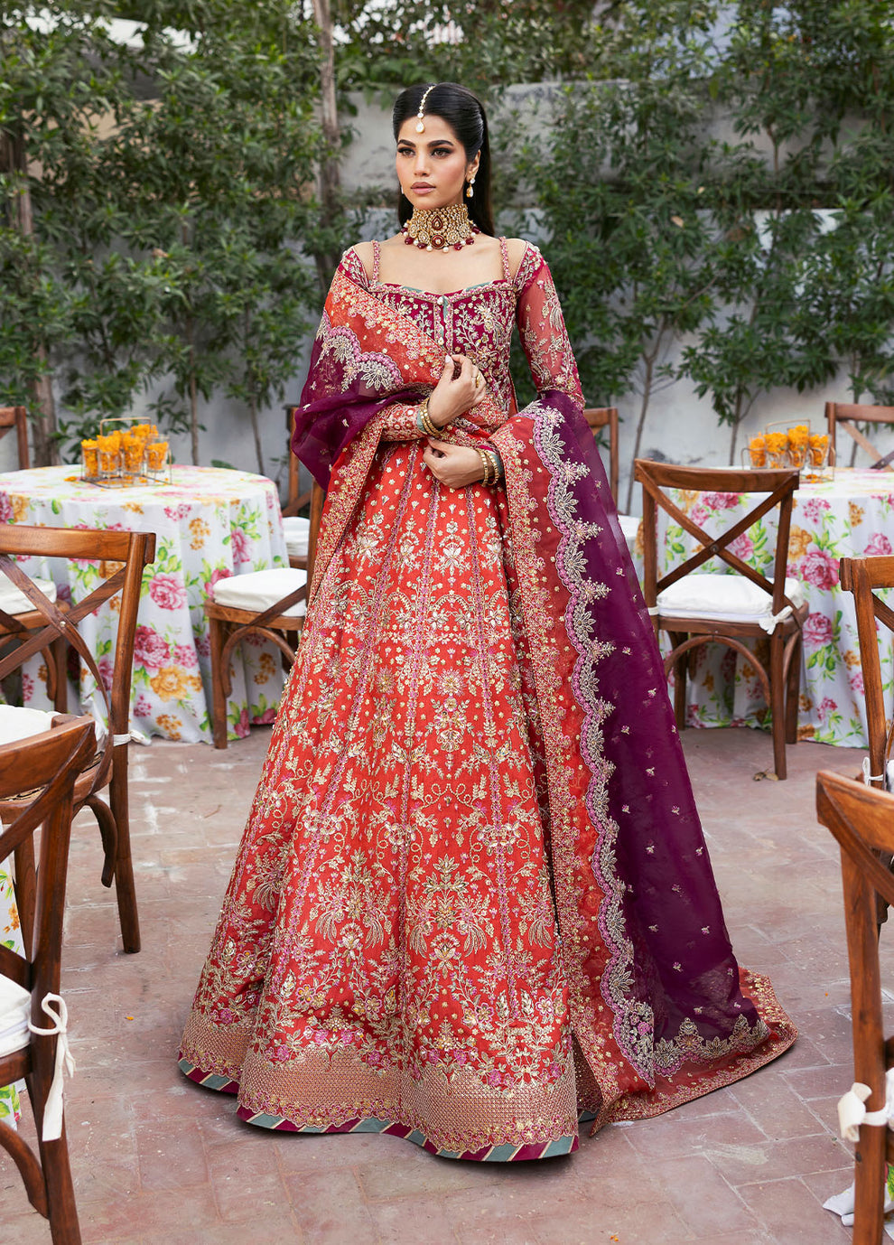 GULAAL | Embroidered Chiffon Pakistani designer dress is available @lebaasonline. The Pakistani Wedding dresses of Maria B, Gulaal can be customized for Bridal/party wear. Get express shipping in UK, USA, France, Germany for Asian Outfits USA. Maria B Sale online can be availed here!!