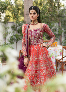 GULAAL | Embroidered Chiffon Pakistani designer dress is available @lebaasonline. The Pakistani Wedding dresses of Maria B, Gulaal can be customized for Bridal/party wear. Get express shipping in UK, USA, France, Germany for Asian Outfits USA. Maria B Sale online can be availed here!!