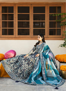 GULAAL | Embroidered Chiffon Pakistani designer dress is available @lebaasonline. The Pakistani Wedding dresses of Maria B, Gulaal can be customized for Bridal/party wear. Get express shipping in UK, USA, France, Germany for Asian Outfits USA. Maria B Sale online can be availed here!!