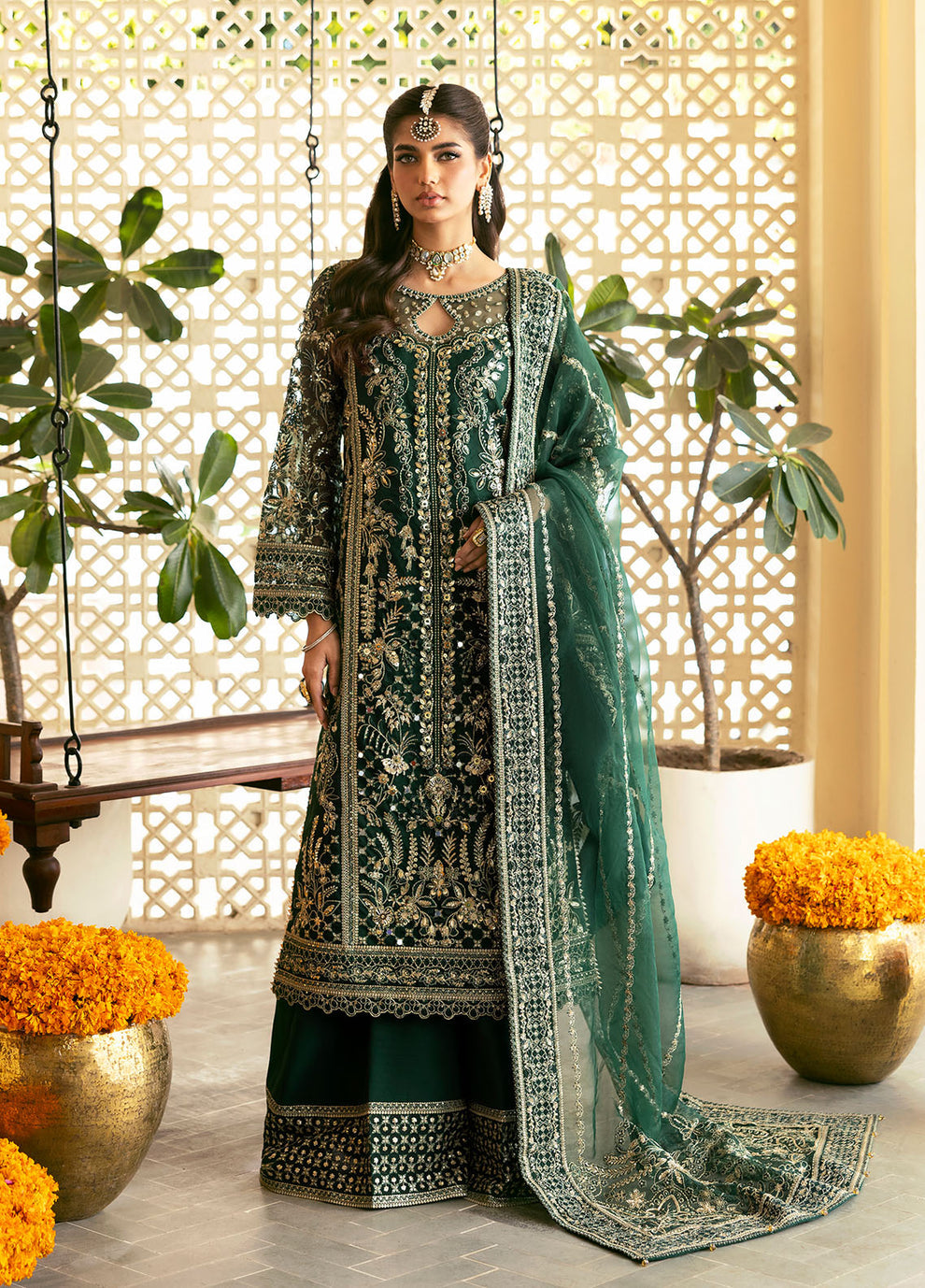 GULAAL | Embroidered Chiffon Pakistani designer dress is available @lebaasonline. The Pakistani Wedding dresses of Maria B, Gulaal can be customized for Bridal/party wear. Get express shipping in UK, USA, France, Germany for Asian Outfits USA. Maria B Sale online can be availed here!!