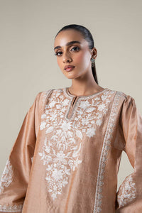 Maria.B | 2 Pc Embroidered Tonal Raw Silk Suit '24 | MB-WF24-37