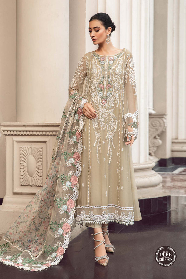Maria.B | Embroidered Chiffon Collection '23 available at Lebaasonline. The largest stockiest of M.prints Dresses in the UK. Shop Maria B Clothes Pakistani wedding. Maria B Chiffons, Mprints, Maria B Sateen Embroidered on discounted price in UK USA Manchester London Australia Belgium UAE France Germany Birmingham on Sale.