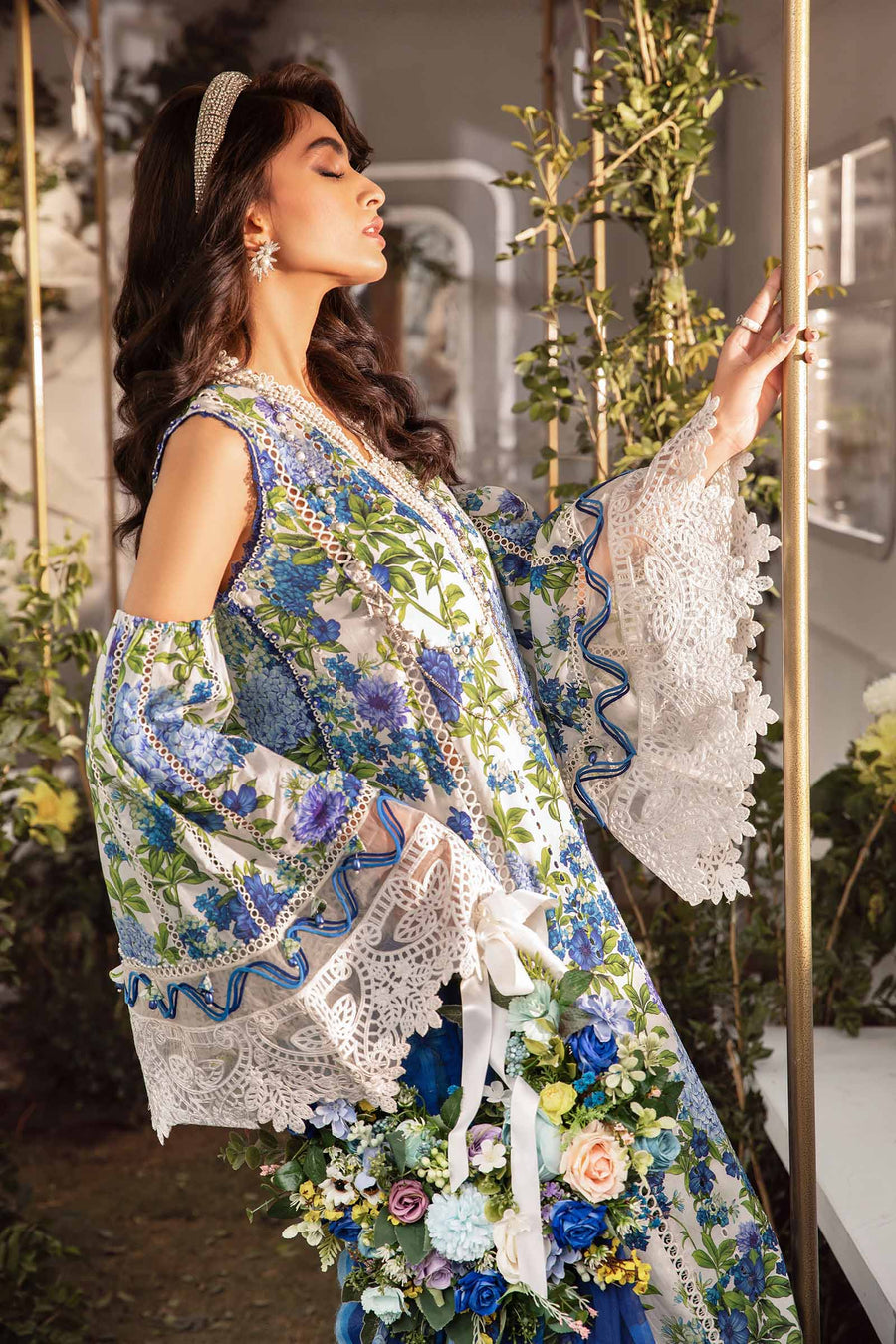 MARIA B | M PRINTS 2024 Teal dress by Maria B Pakistani Summer dresses 2024 at Lebaasonline. Discover Maria B Pakistani Fashion Clothing UK that matches to your style for this Summer. Shop today Pakistani Wedding dresses USA on discount price! Get express shipping in Belgium, UK, USA, France in SALE!