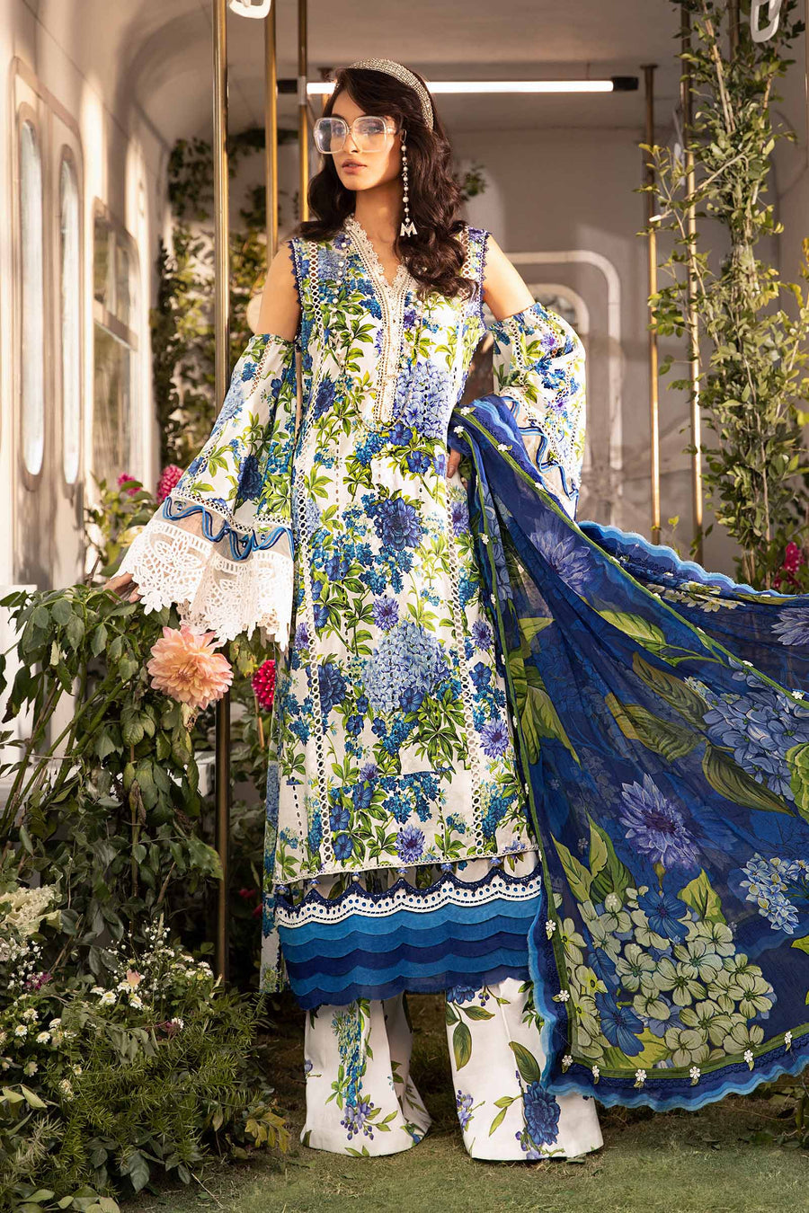MARIA B | M PRINTS 2024 Teal dress by Maria B Pakistani Summer dresses 2024 at Lebaasonline. Discover Maria B Pakistani Fashion Clothing UK that matches to your style for this Summer. Shop today Pakistani Wedding dresses USA on discount price! Get express shipping in Belgium, UK, USA, France in SALE!