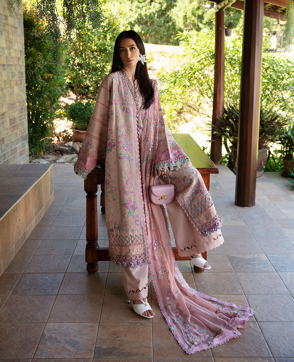 Buy  Womenswear ILANA EID LUXURY LAWN'24 wear for the Pakistani look. The heavy embroidery salwar kameez, Designer designs of Republic women's wear, Maria B, Asim Jofa, Crimson are available in our Pakistani designer boutique. Get Velvet suits in UK USA, UAE, France from Lebaasonline @ Sale Prize.
