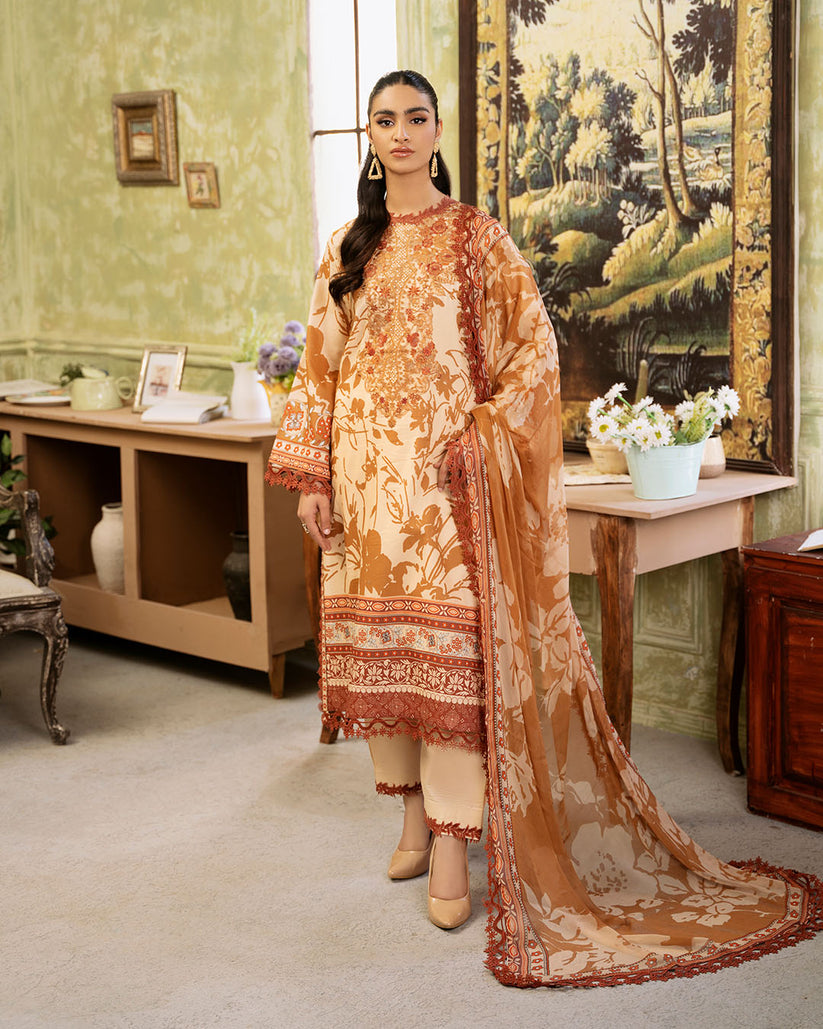 Buy Roheenaz Flora Printed Lawn Pakistani printed Clothes For Women at Our Online Designer Boutique UK, Indian & Pakistani Wedding dresses online UK, Asian Clothes UK Jazmin Suits USA, Baroque Chiffon Collection 2024 & Eid Collection Outfits in USA on express shipping available @ Online store Lebaasonline