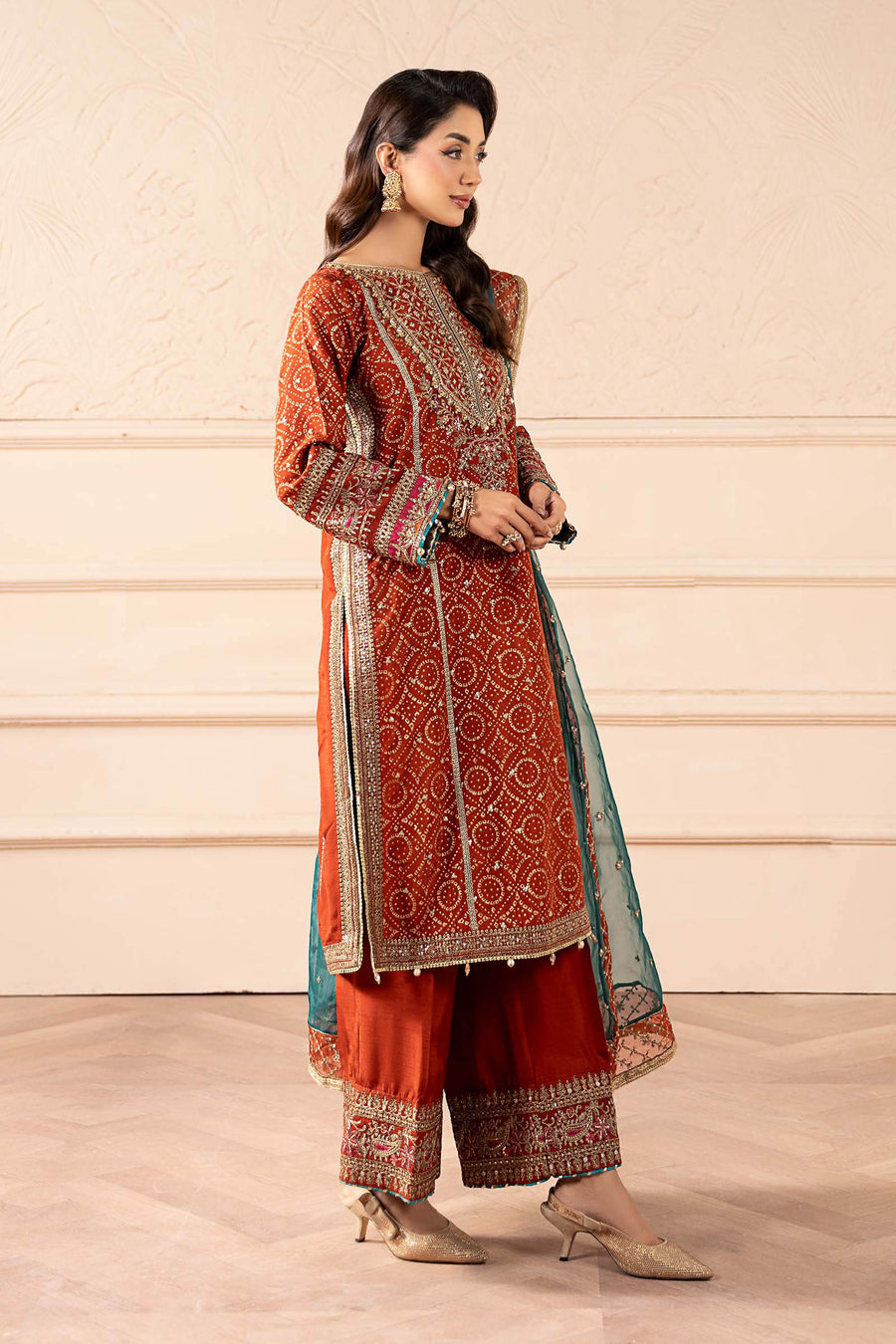 Maria.B | Shehnai Luxury Formal Winter Edit '25 available at Lebaasonline. The largest stockiest of M.prints Dresses in the UK. Shop Maria B Clothes Pakistani wedding. Maria B Chiffons, Mprints, Maria B Sateen Embroidered on discounted price in UK USA Manchester London Australia Belgium UAE France Germany Birmingham on Sale.