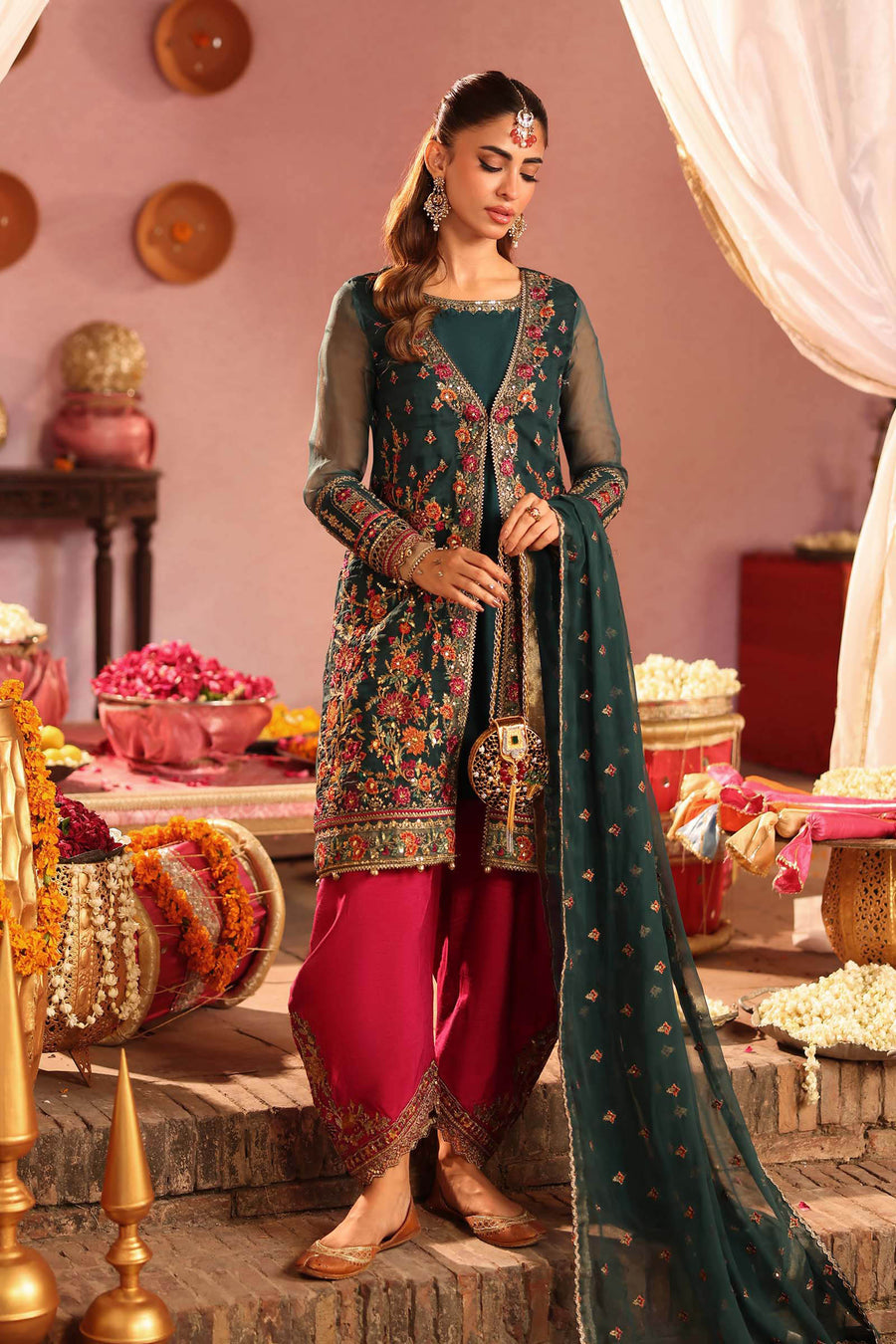 Maria.B | Shehnai Luxury Formal Winter Edit '25 available at Lebaasonline. The largest stockiest of M.prints Dresses in the UK. Shop Maria B Clothes Pakistani wedding. Maria B Chiffons, Mprints, Maria B Sateen Embroidered on discounted price in UK USA Manchester London Australia Belgium UAE France Germany Birmingham on Sale.