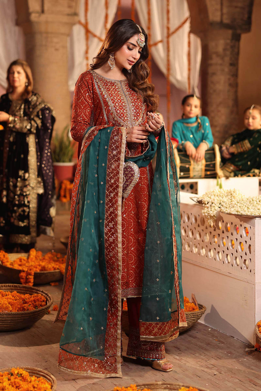 Maria.B | Shehnai Luxury Formal Winter Edit '25 available at Lebaasonline. The largest stockiest of M.prints Dresses in the UK. Shop Maria B Clothes Pakistani wedding. Maria B Chiffons, Mprints, Maria B Sateen Embroidered on discounted price in UK USA Manchester London Australia Belgium UAE France Germany Birmingham on Sale.