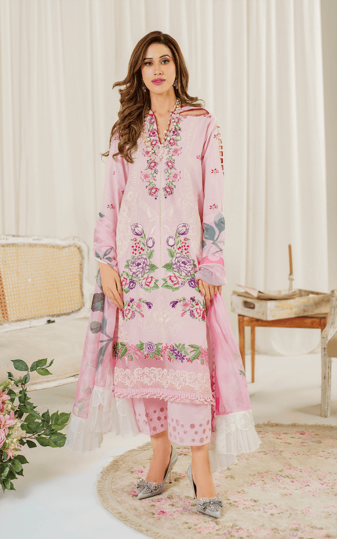 Buy ASIFA & NABEEL | Pretty in Pink Limited Edition LAWN INDIAN PAKISTANI DESIGNER DRESSES & READY TO WEAR PAKISTANI CLOTHES. Buy ASIFA & NABEEL Collection of Summer Lawn, Original Pakistani Designer Clothing, Unstitched & Stitched suits for women. Next Day Delivery in the UK. Express shipping to USA, France, Germany & Australia.