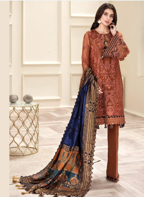 Buy Baroque | Jazmin Luxury Chiffon – Meysuri - Collection 2025 Online at Great Price! Available For UK, France & Germany. Baroque dresse from Pakistan & for SALE in the UK, USA, Manchester & London. Book now ready to wear & unstitched. Shop Wedding, festive, summer or winter branded outfits from Lebaasonline 