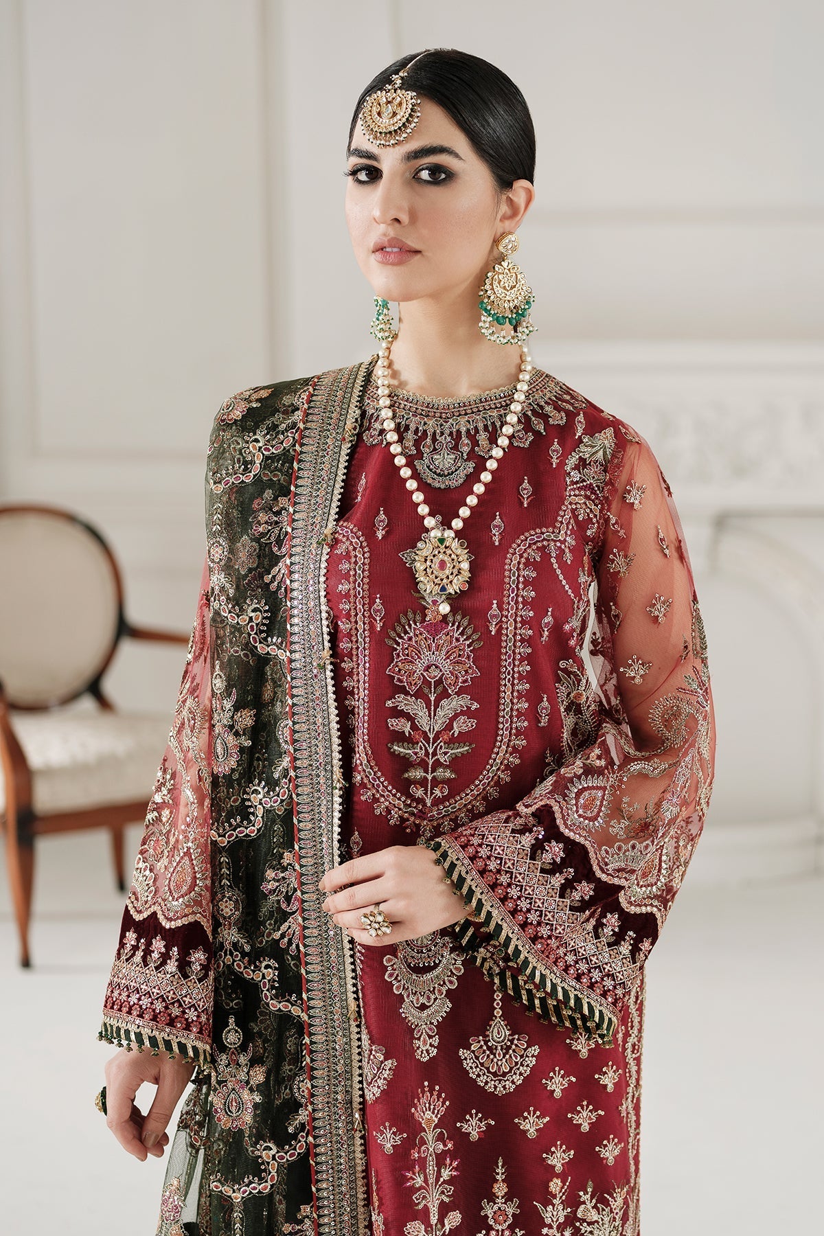 Buy Baroque | Embroidered Net 3Pc Suit CH10-D07 - Collection 2025 Online at Great Price! Available For UK, France & Germany. Baroque dresse from Pakistan & for SALE in the UK, USA, Manchester & London. Book now ready to wear & unstitched. Shop Wedding, festive, summer or winter branded outfits from Lebaasonline 
