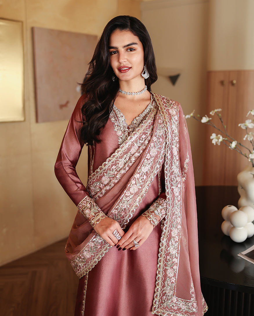 Buy MUSHQ | Zarminay 2026-Pret - "Rowa" Designer Dresses Is an exclusively available for online UK @lebaasonline. PAKISTANI WEDDING DRESSES ONLINE UK can be customized at Pakistani designer boutique in USA, UK, France, Dubai, Saudi, London. Get Pakistani & Indian velvet BRIDAL DRESSES ONLINE USA at Lebaasonline.
