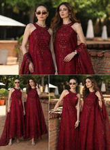 Load image into Gallery viewer, Buy Noor Luxury Eid Schiffli Laserkari '26 - Vol 2 | D12 - Amalfi Rouge Lawn Suit from Lebaasonline Largest Pakistani Clothes Stockist in the UK Shop Noor Pakistani Lawn 2026 EID COLLECTION Saira Shakira COLLECTION 2026 Afrozeh EID COLLECTION '26 ONLINE UK for Wedding, Party  NIKAH OUTFIT Indian &amp; Pakistani Summer Dresses UK USA UAE DUBAI Manchester 