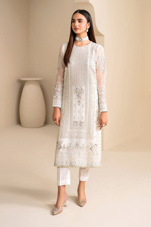 Buy Baroque | Embroidered Chiffon Unstitched 3Pc UF-623 Online at Great Price! Available For UK, France & Germany. Baroque dresse from Pakistan & for SALE in the UK, USA, Manchester & London. Book now ready to wear & unstitched. Shop Wedding, festive, summer or winter branded outfits from Lebaasonline 