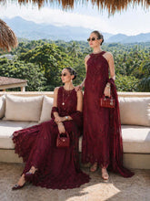 Load image into Gallery viewer, Buy Noor Luxury Eid Schiffli Laserkari '26 - Vol 2 | D12 - Amalfi Rouge Lawn Suit from Lebaasonline Largest Pakistani Clothes Stockist in the UK Shop Noor Pakistani Lawn 2026 EID COLLECTION Saira Shakira COLLECTION 2026 Afrozeh EID COLLECTION '26 ONLINE UK for Wedding, Party  NIKAH OUTFIT Indian &amp; Pakistani Summer Dresses UK USA UAE DUBAI Manchester 
