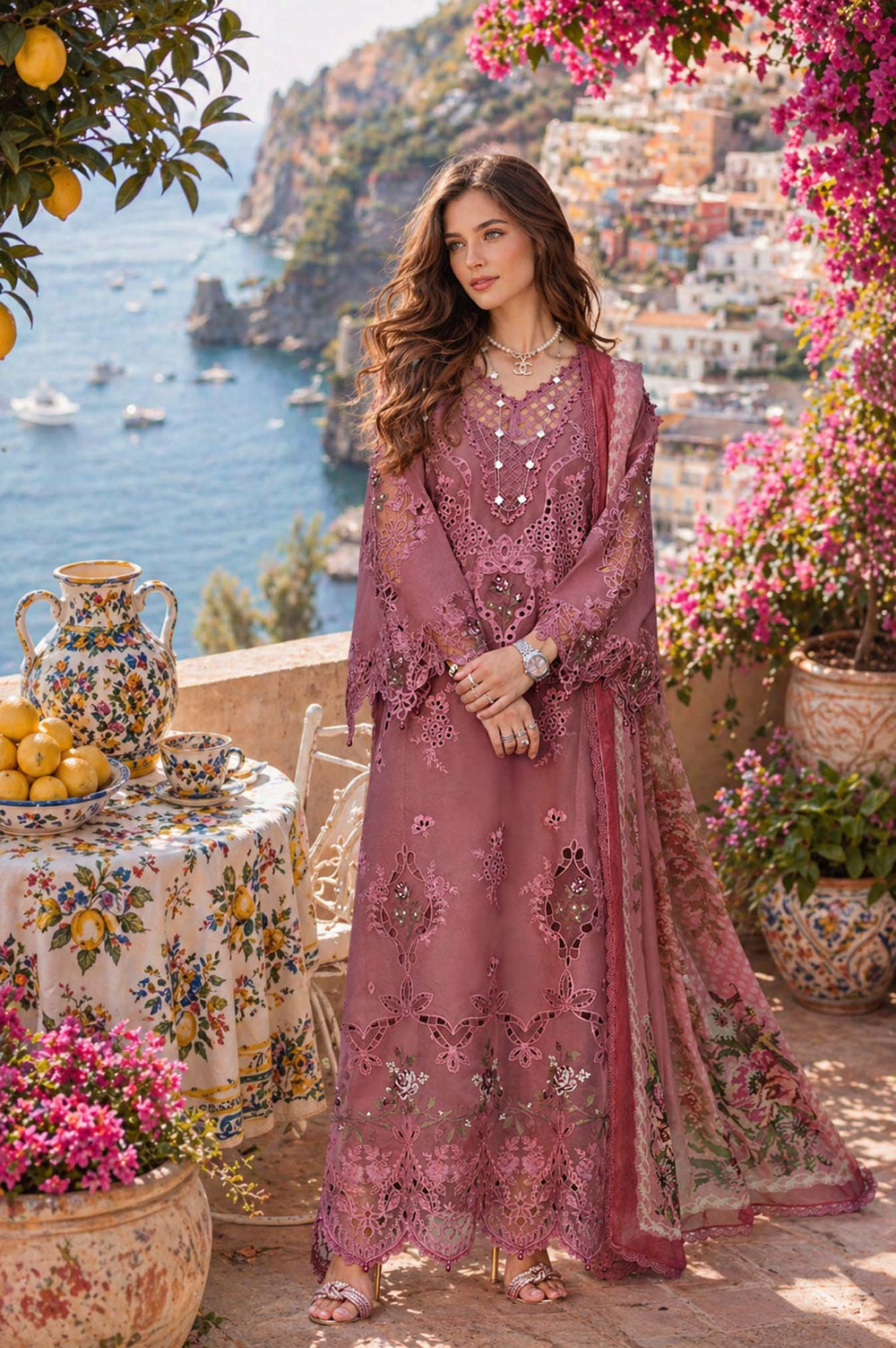 Buy Noor Luxury Eid Schiffli Laserkari '26 - Vol 2 | D1 -Rosé Allure Lawn Suit from Lebaasonline Largest Pakistani Clothes Stockist in the UK Shop Noor Pakistani Lawn 2026 EID COLLECTION Saira Shakira COLLECTION 2026 Afrozeh EID COLLECTION '26 ONLINE UK for Wedding, Party  NIKAH OUTFIT Indian & Pakistani Summer Dresses UK USA UAE DUBAI Manchester 