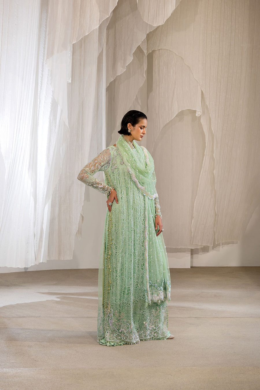 Sobia Nazir Festive ’26 NUR 03 bead embroidered honey net Pakistani designer suit