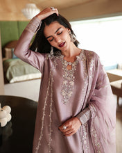 Load image into Gallery viewer, Buy MUSHQ | Zarminay 2026-Pret - "Meysa" Designer Dresses Is an exclusively available for online UK @lebaasonline. PAKISTANI WEDDING DRESSES ONLINE UK can be customized at Pakistani designer boutique in USA, UK, France, Dubai, Saudi, London. Get Pakistani &amp; Indian velvet BRIDAL DRESSES ONLINE USA at Lebaasonline.