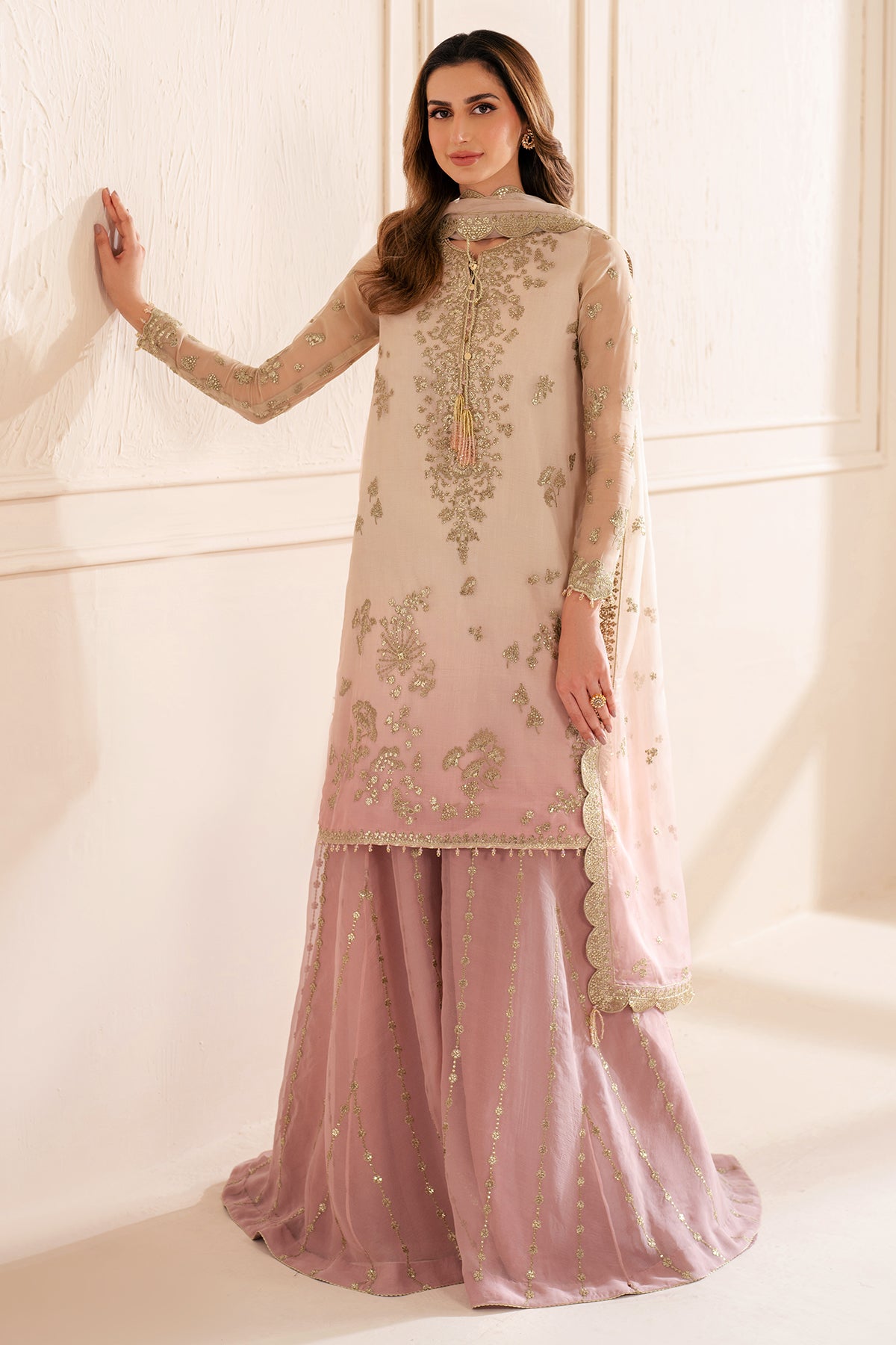 Buy Jazmin | Embroidered Chiffon Unstitched 3Pc Suit UC-3067 Online at Great Price! Available For UK, France & Germany. Baroque dresse from Pakistan & for SALE in the UK, USA, Manchester & London. Book now ready to wear & unstitched. Shop Wedding, festive, summer or winter branded outfits from Lebaasonline 