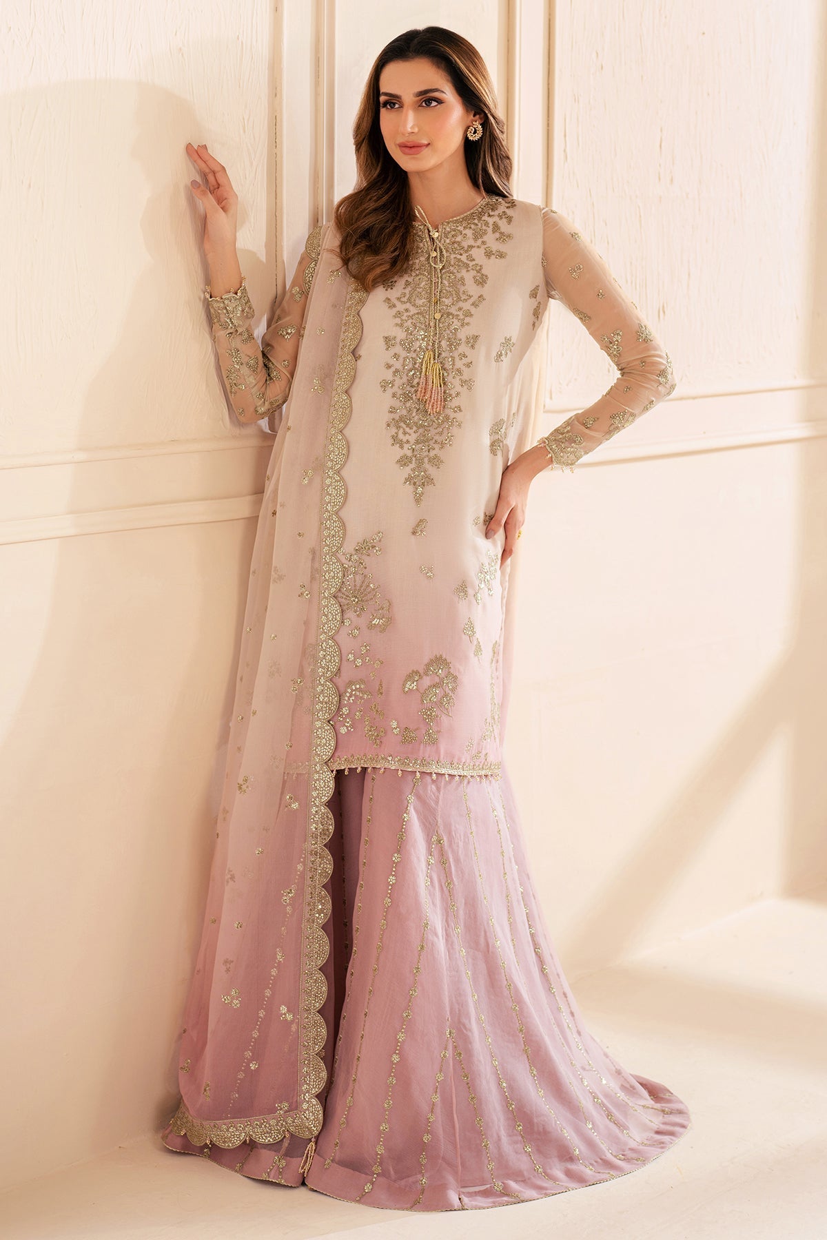 Buy Jazmin | Embroidered Chiffon Unstitched 3Pc Suit UC-3067 Online at Great Price! Available For UK, France & Germany. Baroque dresse from Pakistan & for SALE in the UK, USA, Manchester & London. Book now ready to wear & unstitched. Shop Wedding, festive, summer or winter branded outfits from Lebaasonline 