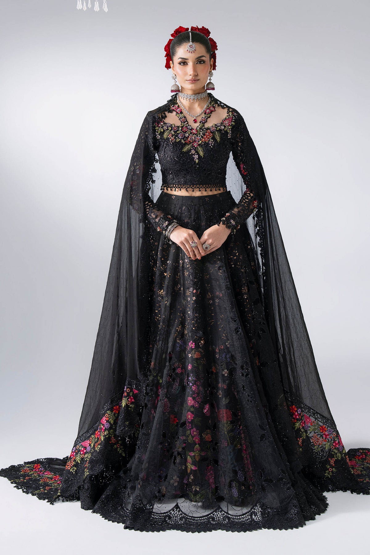 Maria B Mbroidered Wedding Edition '26 | BD-3101-Obsidian Garden