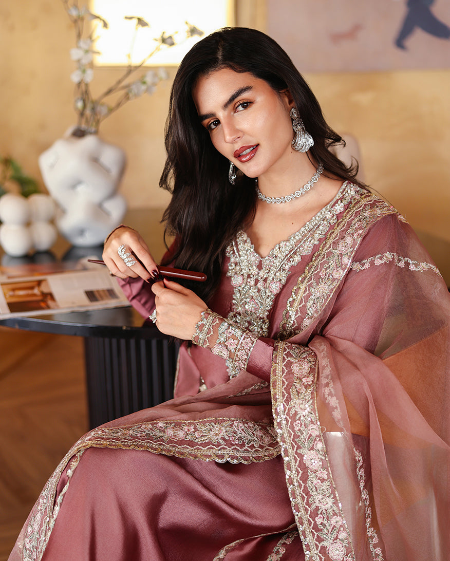 Buy MUSHQ | Zarminay 2026-Pret - "Rowa" Designer Dresses Is an exclusively available for online UK @lebaasonline. PAKISTANI WEDDING DRESSES ONLINE UK can be customized at Pakistani designer boutique in USA, UK, France, Dubai, Saudi, London. Get Pakistani & Indian velvet BRIDAL DRESSES ONLINE USA at Lebaasonline.