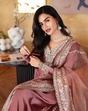 Load image into Gallery viewer, Buy MUSHQ | Zarminay 2026-Pret - "Rowa" Designer Dresses Is an exclusively available for online UK @lebaasonline. PAKISTANI WEDDING DRESSES ONLINE UK can be customized at Pakistani designer boutique in USA, UK, France, Dubai, Saudi, London. Get Pakistani &amp; Indian velvet BRIDAL DRESSES ONLINE USA at Lebaasonline.