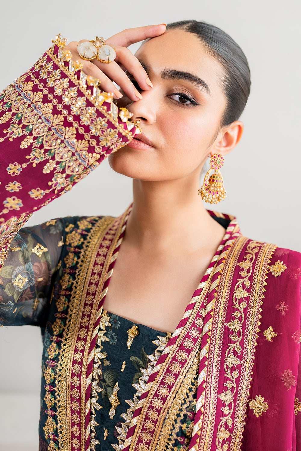 Buy Baroque | EMBROIDERED CHIFFON SF-689 Online at Great Price! Available For UK, France & Germany. Baroque dresse from Pakistan & for SALE in the UK, USA, Manchester & London. Book now ready to wear & unstitched. Shop Wedding, festive, summer or winter branded outfits from Lebaasonline 