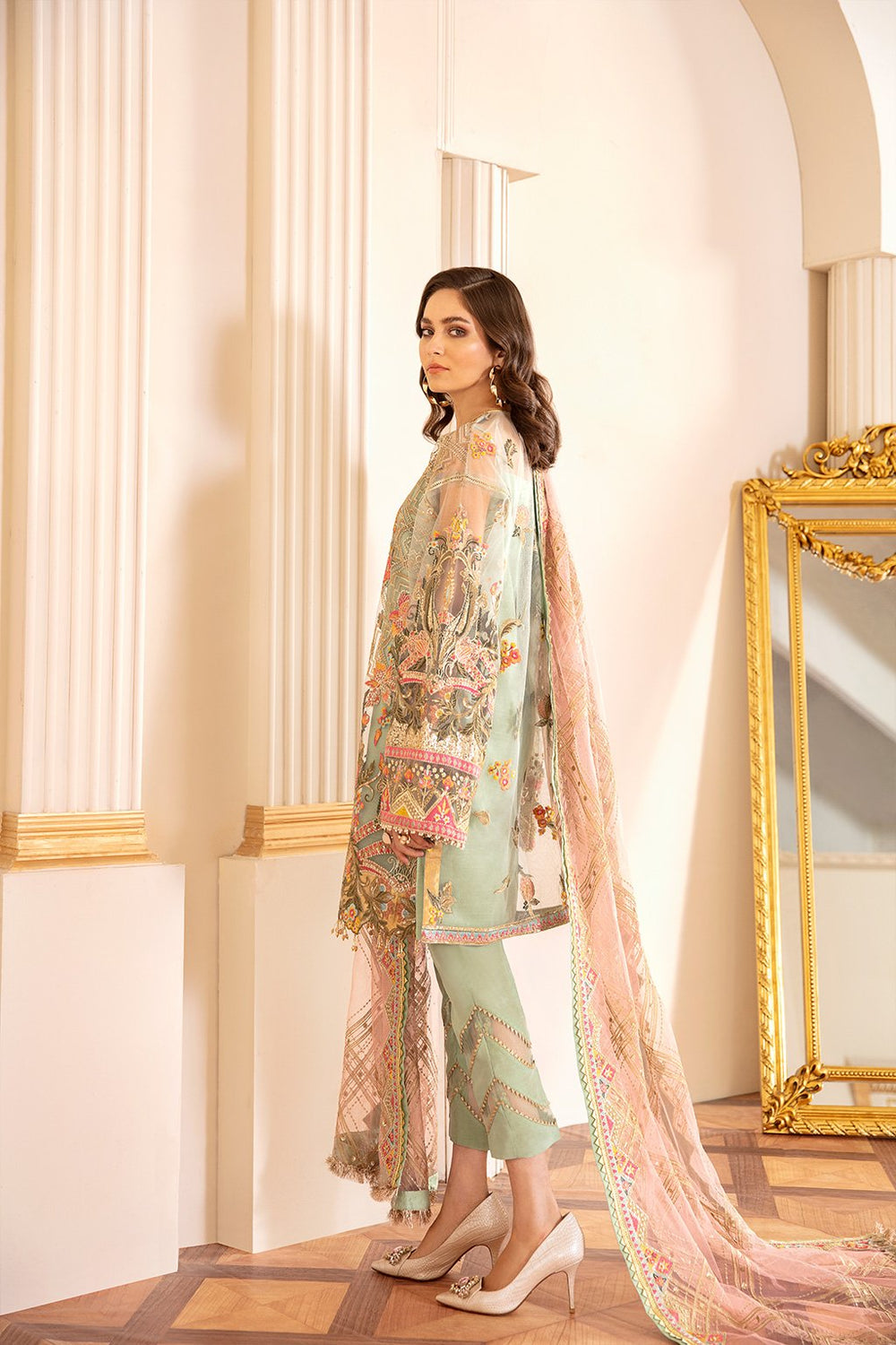 Buy Baroque | EMBROIDERED NET CH07-01. Online at Great Price! Available For UK, France & Germany. Baroque dresse from Pakistan & for SALE in the UK, USA, Manchester & London. Book now ready to wear & unstitched. Shop Wedding, festive, summer or winter branded outfits from Lebaasonline 
