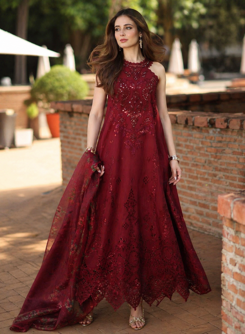 Buy Noor Luxury Eid Schiffli Laserkari '26 - Vol 2 | D12 - Amalfi Rouge Lawn Suit from Lebaasonline Largest Pakistani Clothes Stockist in the UK Shop Noor Pakistani Lawn 2026 EID COLLECTION Saira Shakira COLLECTION 2026 Afrozeh EID COLLECTION '26 ONLINE UK for Wedding, Party  NIKAH OUTFIT Indian & Pakistani Summer Dresses UK USA UAE DUBAI Manchester 