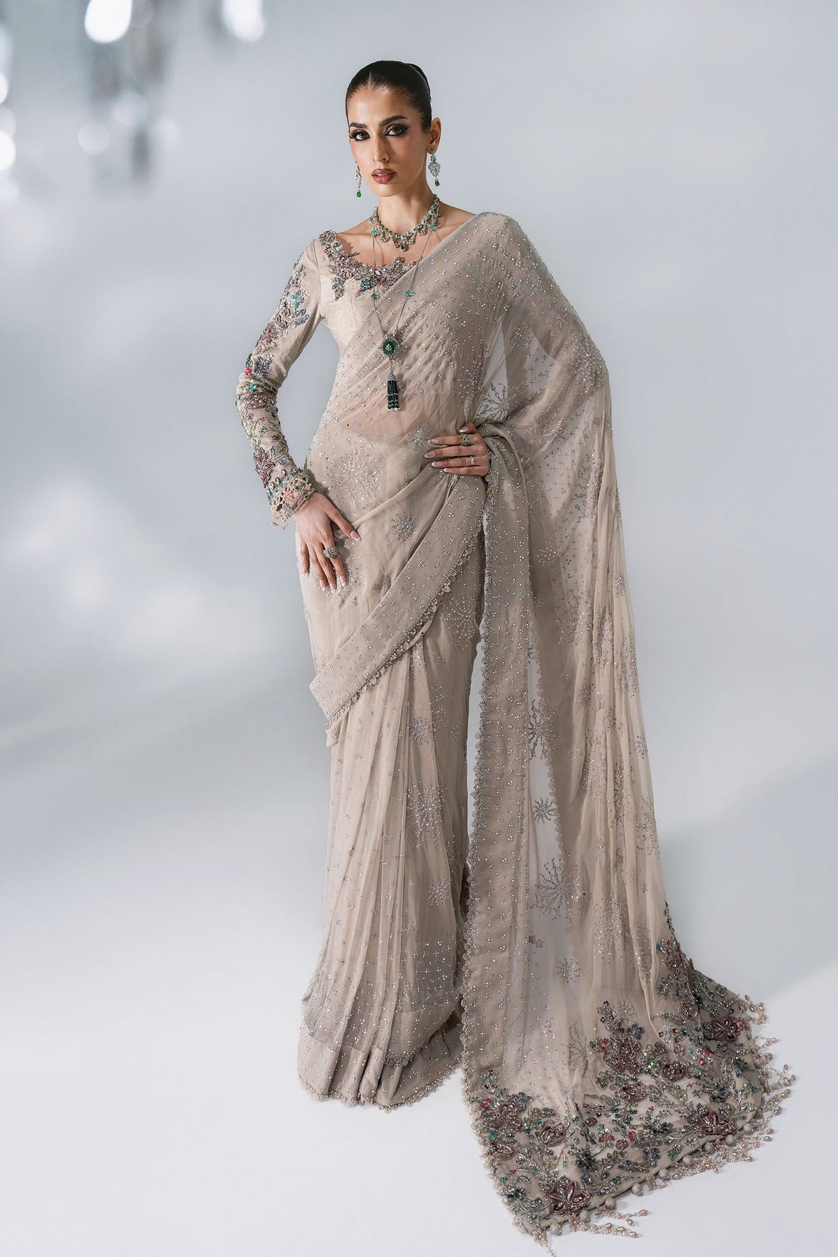 Maria B Mbroidered Wedding Edition '26 | BD-3103-Moon Grey