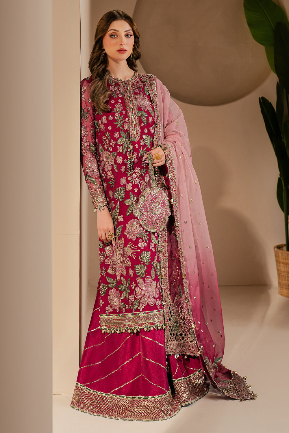 Buy Jazmin | EMBROIDERED CHIFFON WF'25-03. Online at Great Price! Available For UK, France & Germany. Baroque dresse from Pakistan & for SALE in the UK, USA, Manchester & London. Book now ready to wear & unstitched. Shop Wedding, festive, summer or winter branded outfits from Lebaasonline 