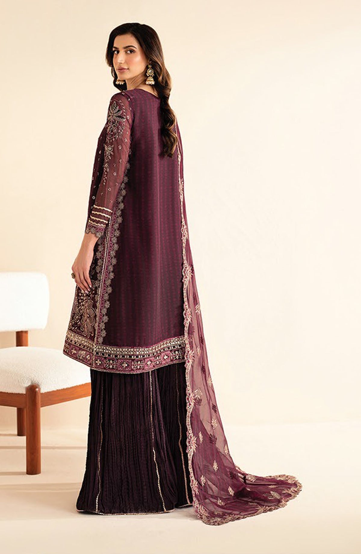 Buy Xenia | Formal Collection - Xenia - D-08 Tiya - XF25LFR - Purple Online at Great Price! Available For UK, France & Germany. Baroque dresse from Pakistan & for SALE in the UK, USA, Manchester & London. Book now ready to wear & unstitched. Shop Wedding, festive, summer or winter branded outfits from Lebaasonline 