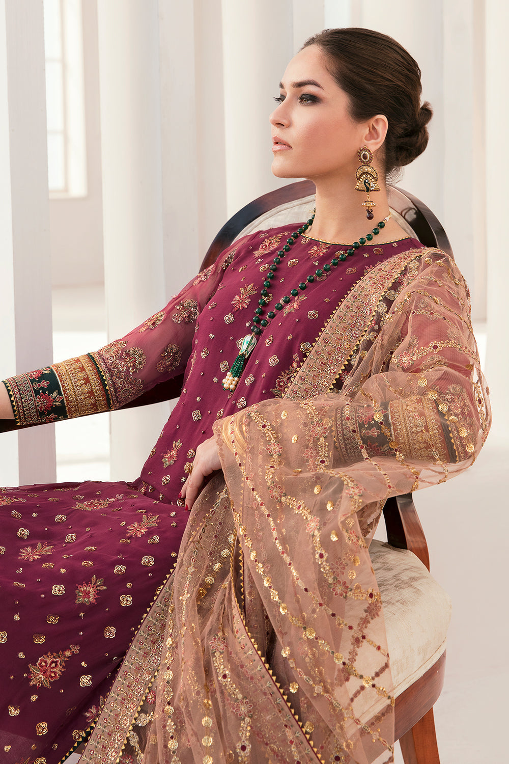 Buy Baroque | EMBROIDERED CHIFFON CH11-02  Online at Great Price! Available For UK, France & Germany. Baroque dresse from Pakistan & for SALE in the UK, USA, Manchester & London. Book now ready to wear & unstitched. Shop Wedding, festive, summer or winter branded outfits from Lebaasonline 