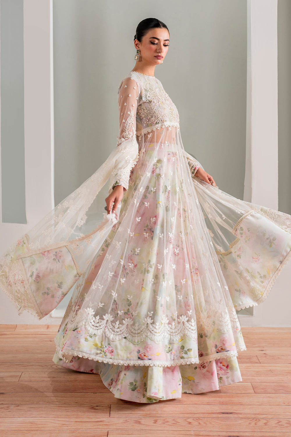 Buy Baroque | EMBROIDERED NET UF-686  Online at Great Price! Available For UK, France & Germany. Baroque dresse from Pakistan & for SALE in the UK, USA, Manchester & London. Book now ready to wear & unstitched. Shop Wedding, festive, summer or winter branded outfits from Lebaasonline 