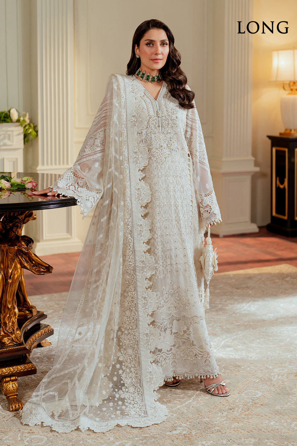 Buy Baroque | EMBROIDERED CHIFFON CH13-02   Online at Great Price! Available For UK, France & Germany. Baroque dresse from Pakistan & for SALE in the UK, USA, Manchester & London. Book now ready to wear & unstitched. Shop Wedding, festive, summer or winter branded outfits from Lebaasonline 