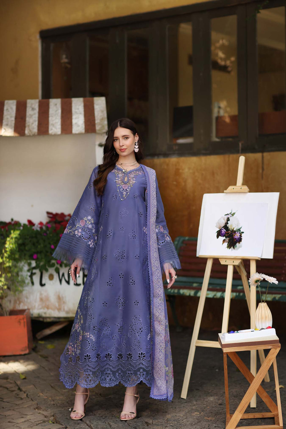 Buy Noor Luxury Eid Schiffli Laserkari '26 - Vol 2 | D9- Tropical Indigo Lawn Suit from Lebaasonline Largest Pakistani Clothes Stockist in the UK Shop Noor Pakistani Lawn 2026 EID COLLECTION Saira Shakira COLLECTION 2026 Afrozeh EID COLLECTION '26 ONLINE UK for Wedding, Party  NIKAH OUTFIT Indian & Pakistani Summer Dresses UK USA UAE DUBAI Manchester 