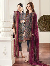 Load image into Gallery viewer,  Buy Baroque | Embroidered Chiffon 3 Piece Suit BQC-01 ROUGE NavyCollection 2025 Online at Great Price! Available For UK, France &amp; Germany. Baroque dresse from Pakistan &amp; for SALE in the UK, USA, Manchester &amp; London. Book now ready to wear &amp; unstitched