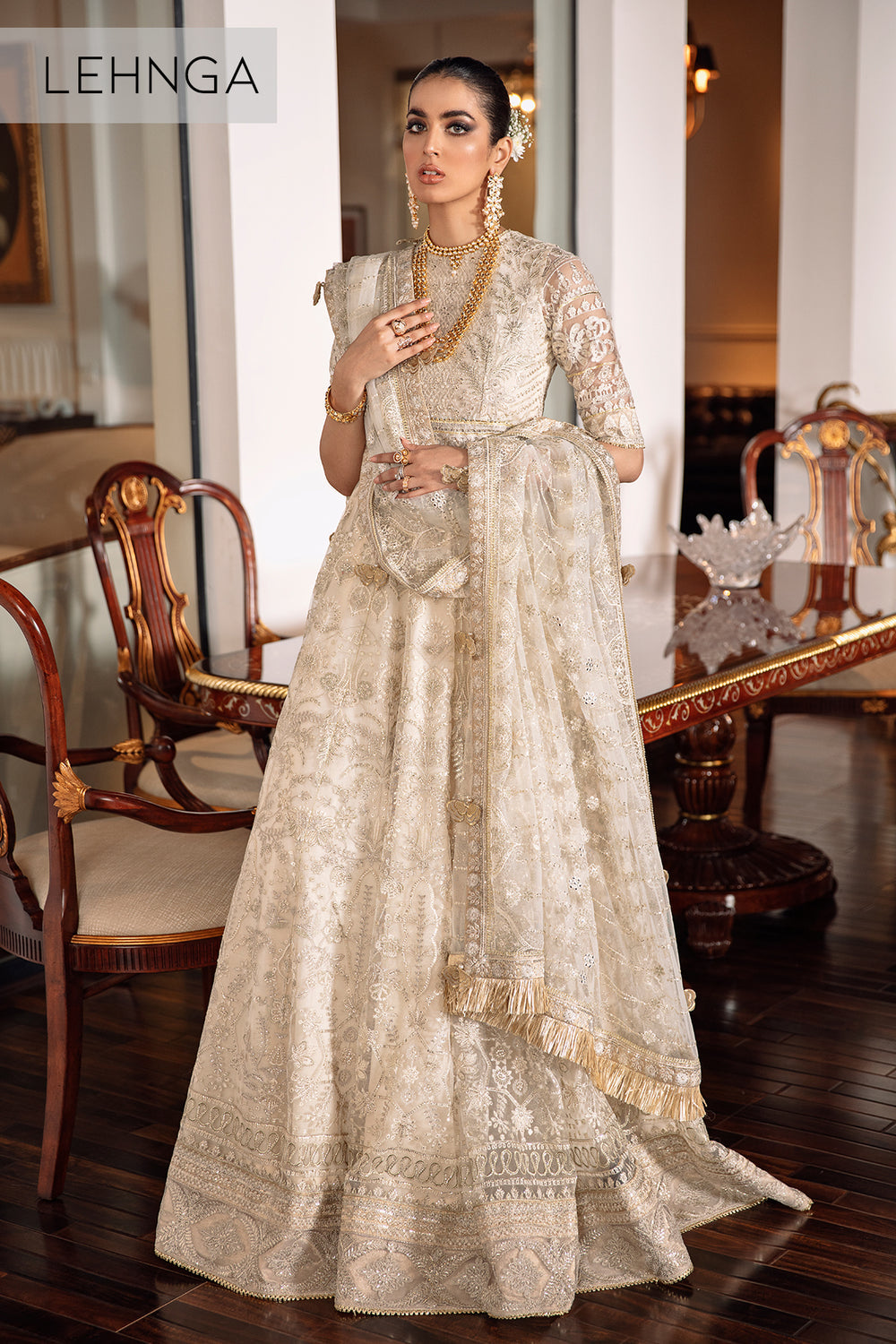 Buy Baroque | EMBROIDERED NET CH09-05  . Online at Great Price! Available For UK, France & Germany. Baroque dresse from Pakistan & for SALE in the UK, USA, Manchester & London. Book now ready to wear & unstitched. Shop Wedding, festive, summer or winter branded outfits from Lebaasonline 